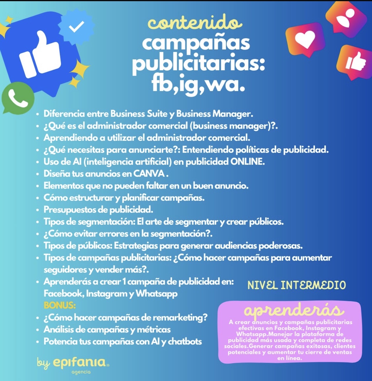 Curso campañas publicitarias/META ADS
